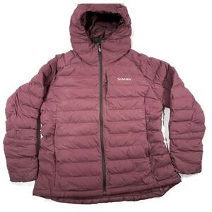 Simms ExStream Hoody Insulated Jacket Women XXL Purple Puffer Full Zip Primaloft